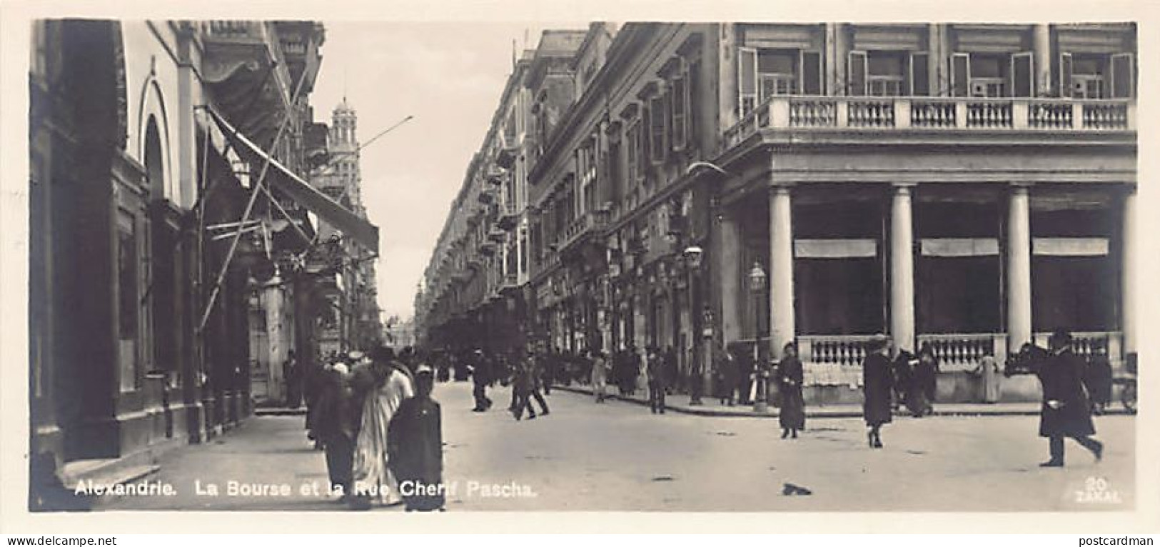 Egypt - ALEXANDRIA - The Stock Exchange And Sheriaf Pasha Street - SMALL SIZE POSTCARD - Publ. Zakal 20 - Altri & Non Classificati