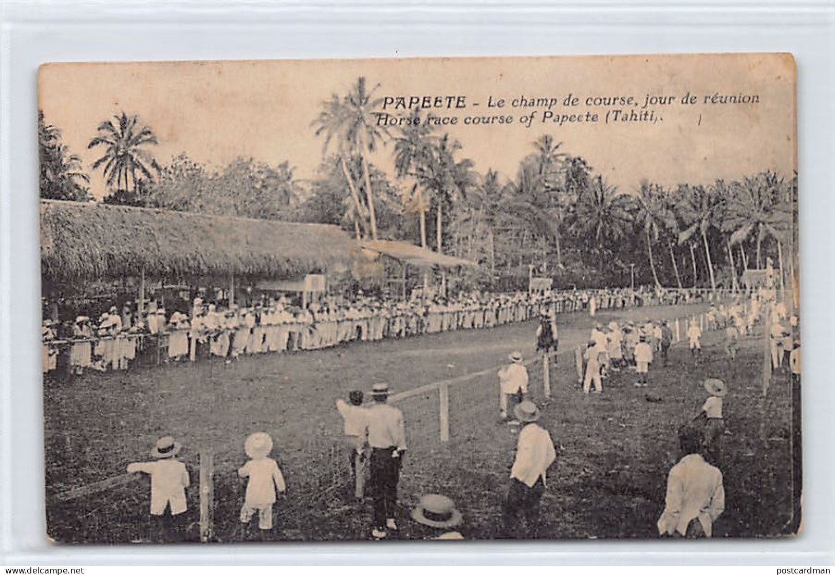 Polynésie - PAPEETE - Le Champ De Course, Jour De Réunion - Ed. Inconnu  - Polynésie Française