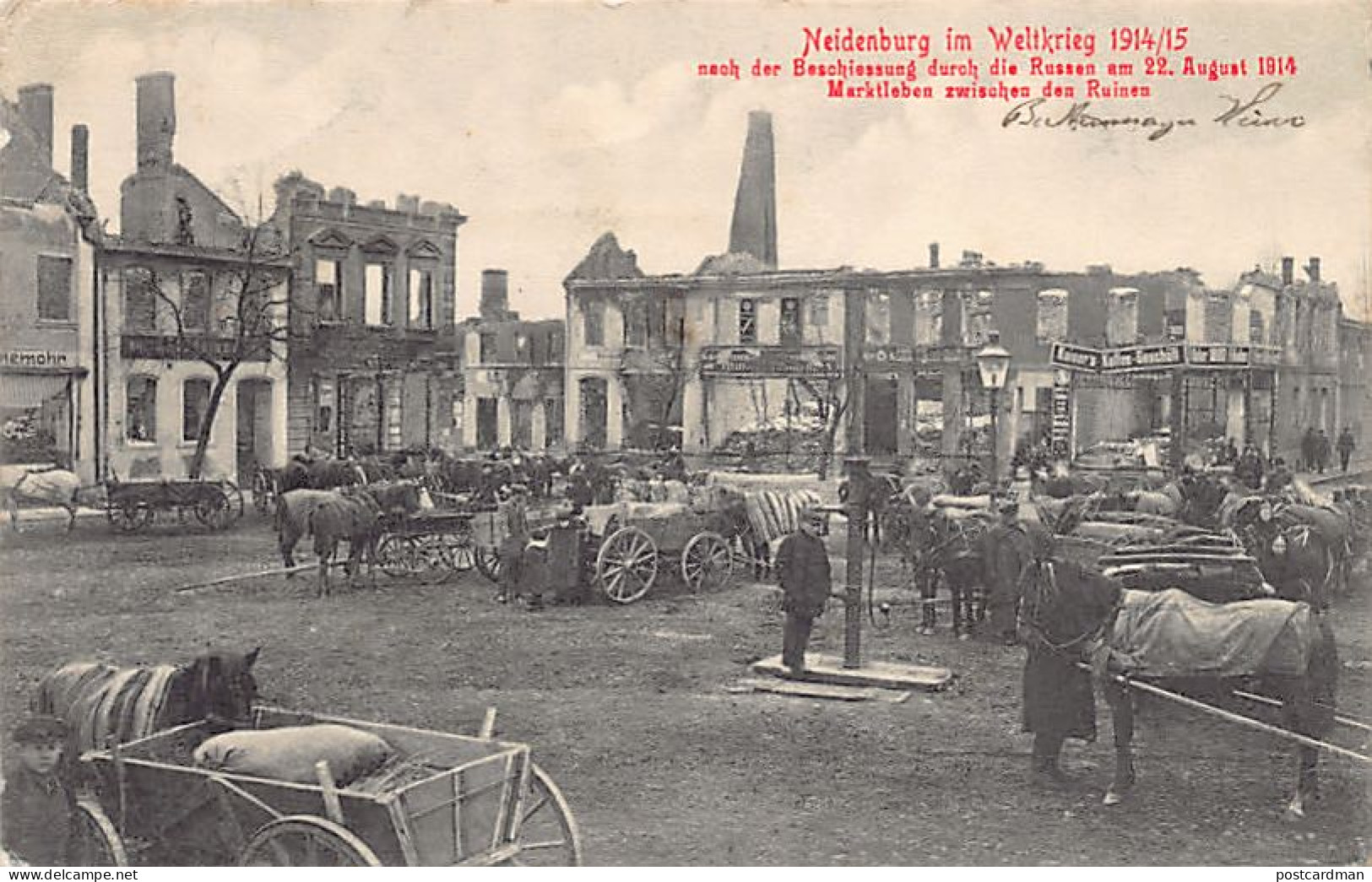 Poland - NIDZICA Neidenburg - The Destroyed City On 22 August 1914 - Polen
