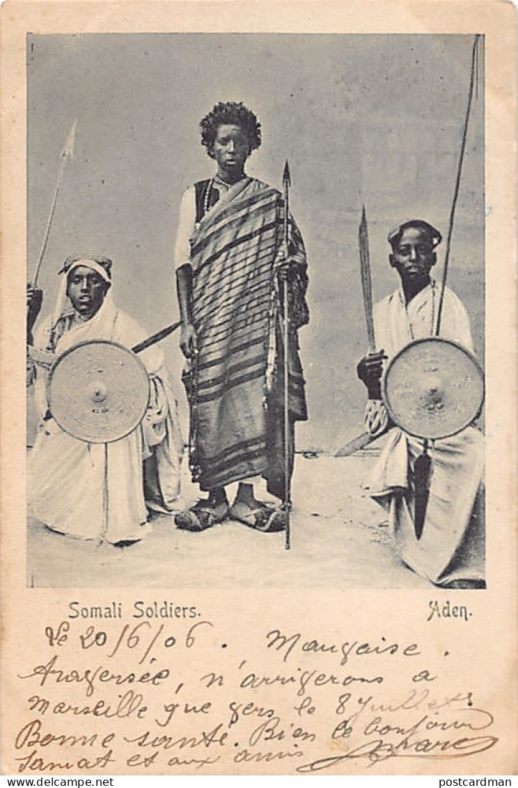 SOMALIA - Somali Soldiers In Aden - Publ. J. Benghiat & Son  - Somalia