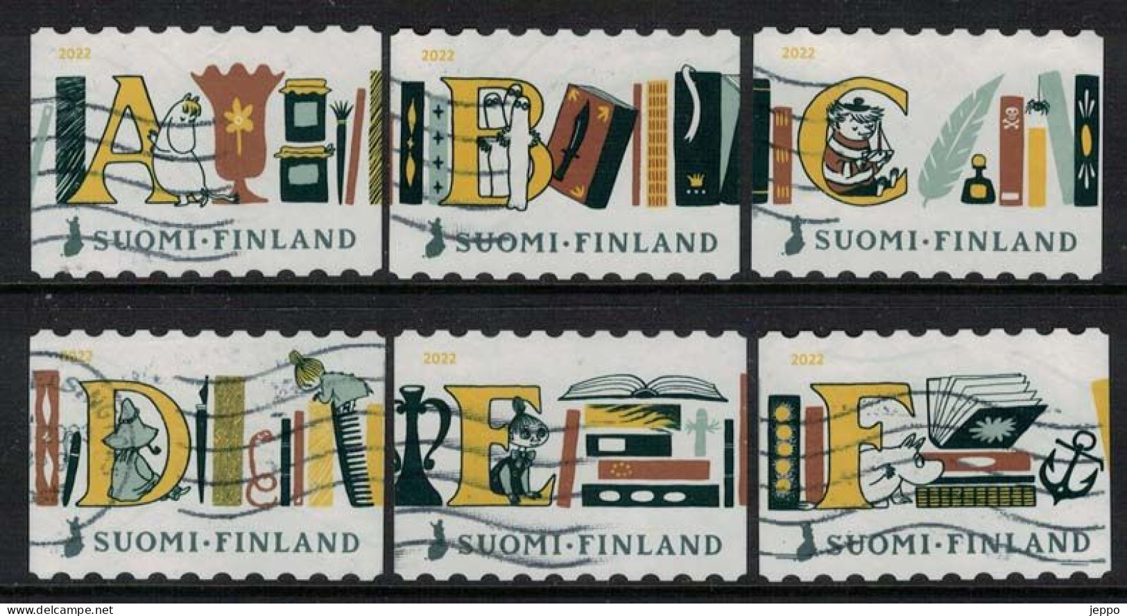 2022 Finland, Moomins ABC, Complete Set Used. - Gebraucht