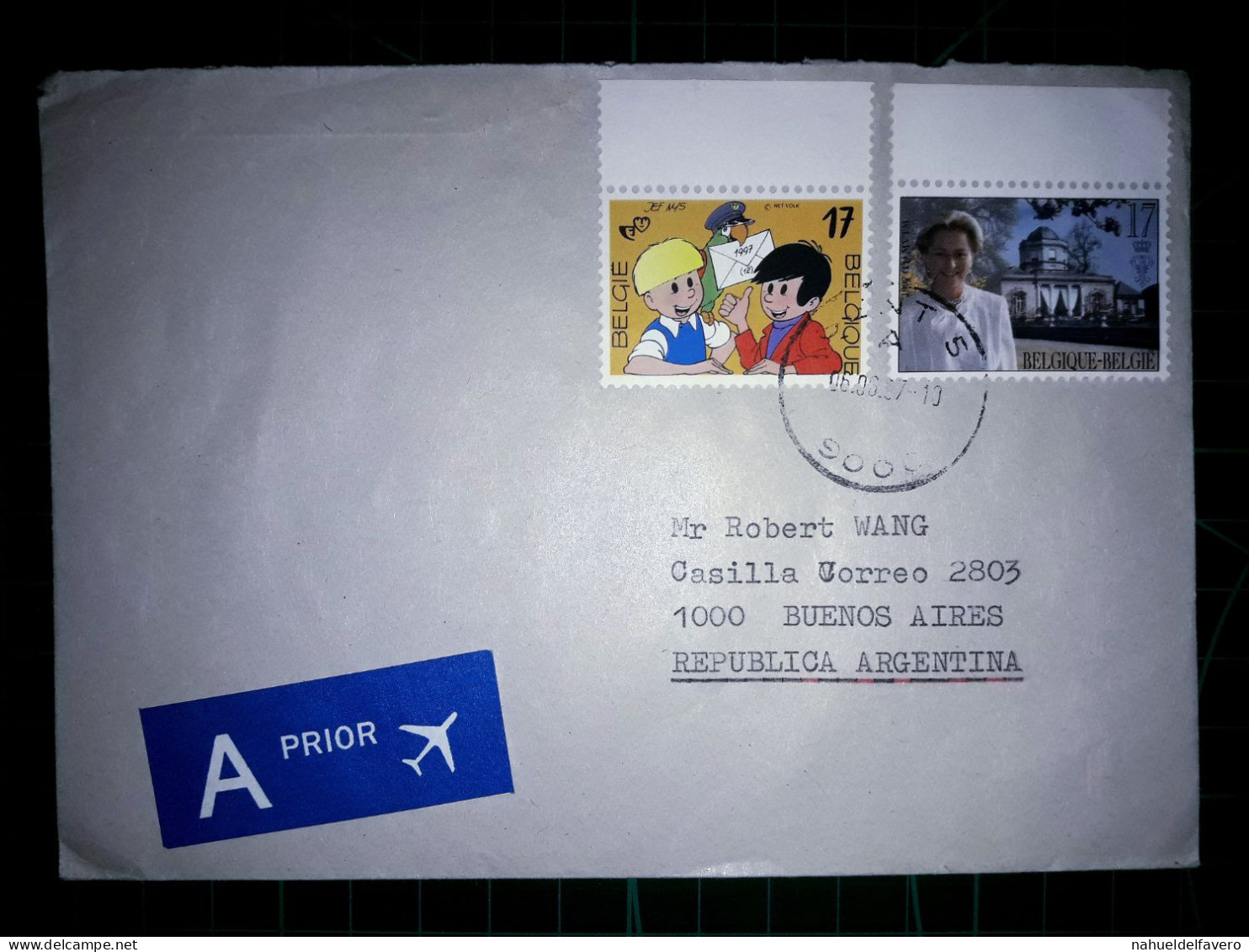 BELGIQUE, Enveloppe Envoyée Par Avion à Buenos Aires, République Argentine Avec Divers Timbres-poste. - Usati