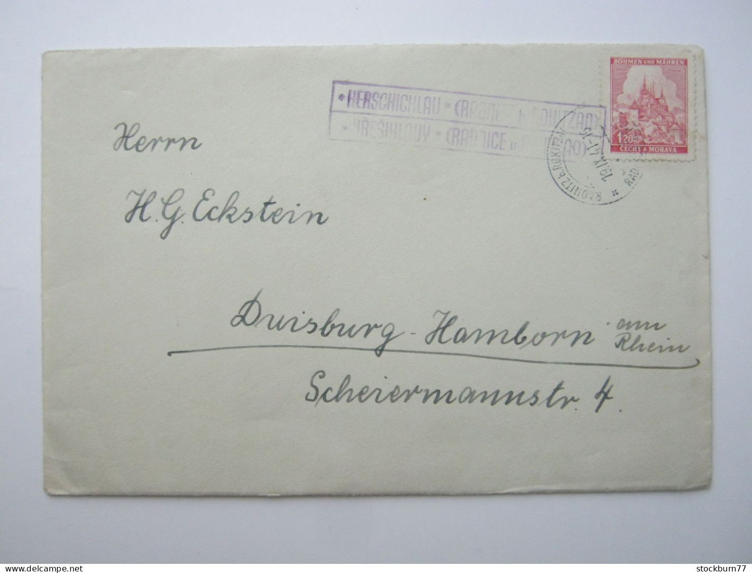 1941 , KLV - Lager  HERSCHICHLAU   , Klarer Stempel Auf Brief Mit Inhalt - Lettres & Documents