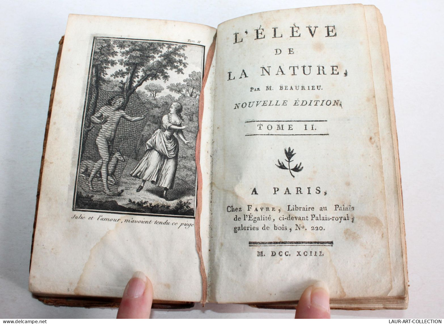 L'ELEVE DE LA NATURE De BEAURIEU NOUVELLE EDIT. 1793 FAVRE, COMPLET TOME 1+2+3/3 / ANCIEN LIVRE XVIIIe SIECLE (1803.130) - 1701-1800