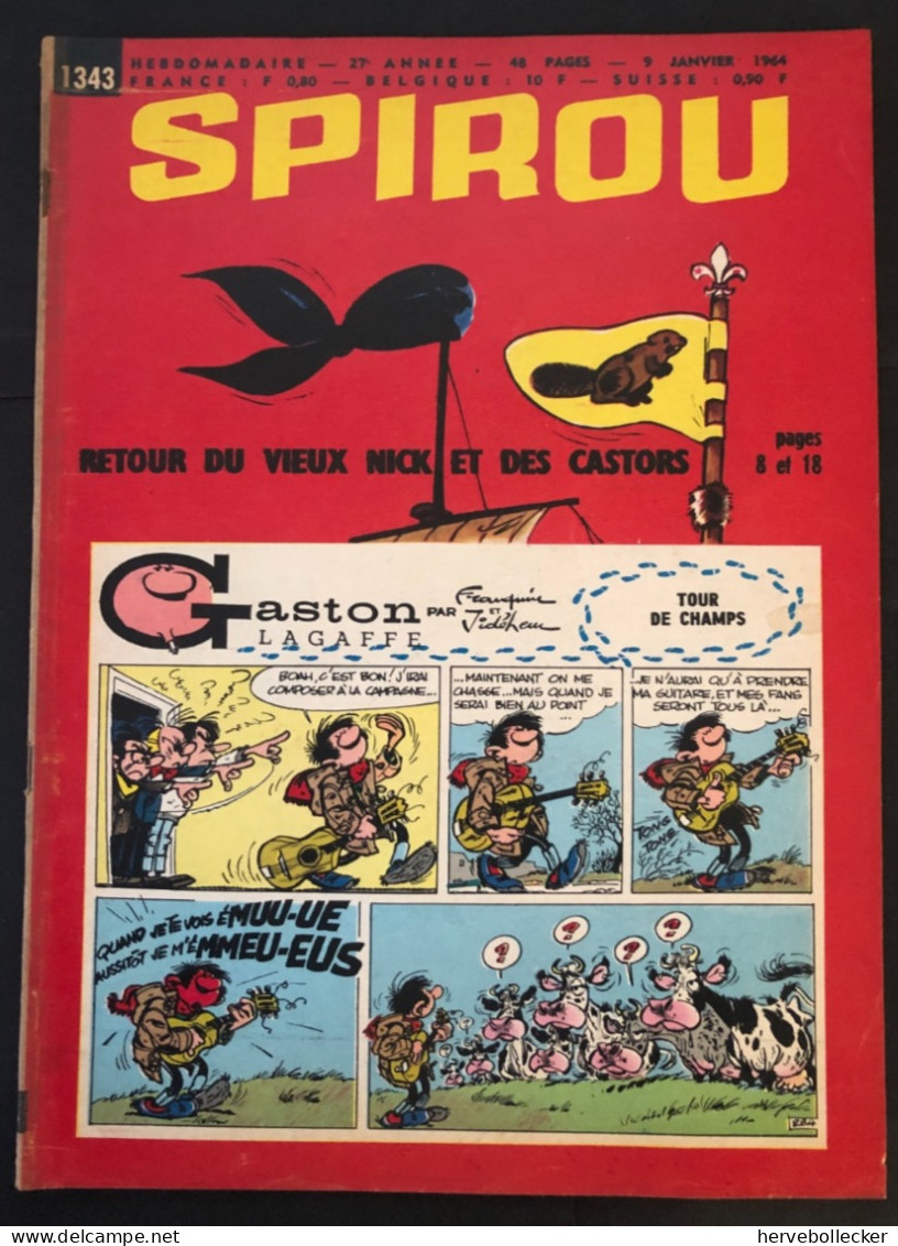 Spirou Hebdomadaire N° 1343 -1964 - Spirou Magazine