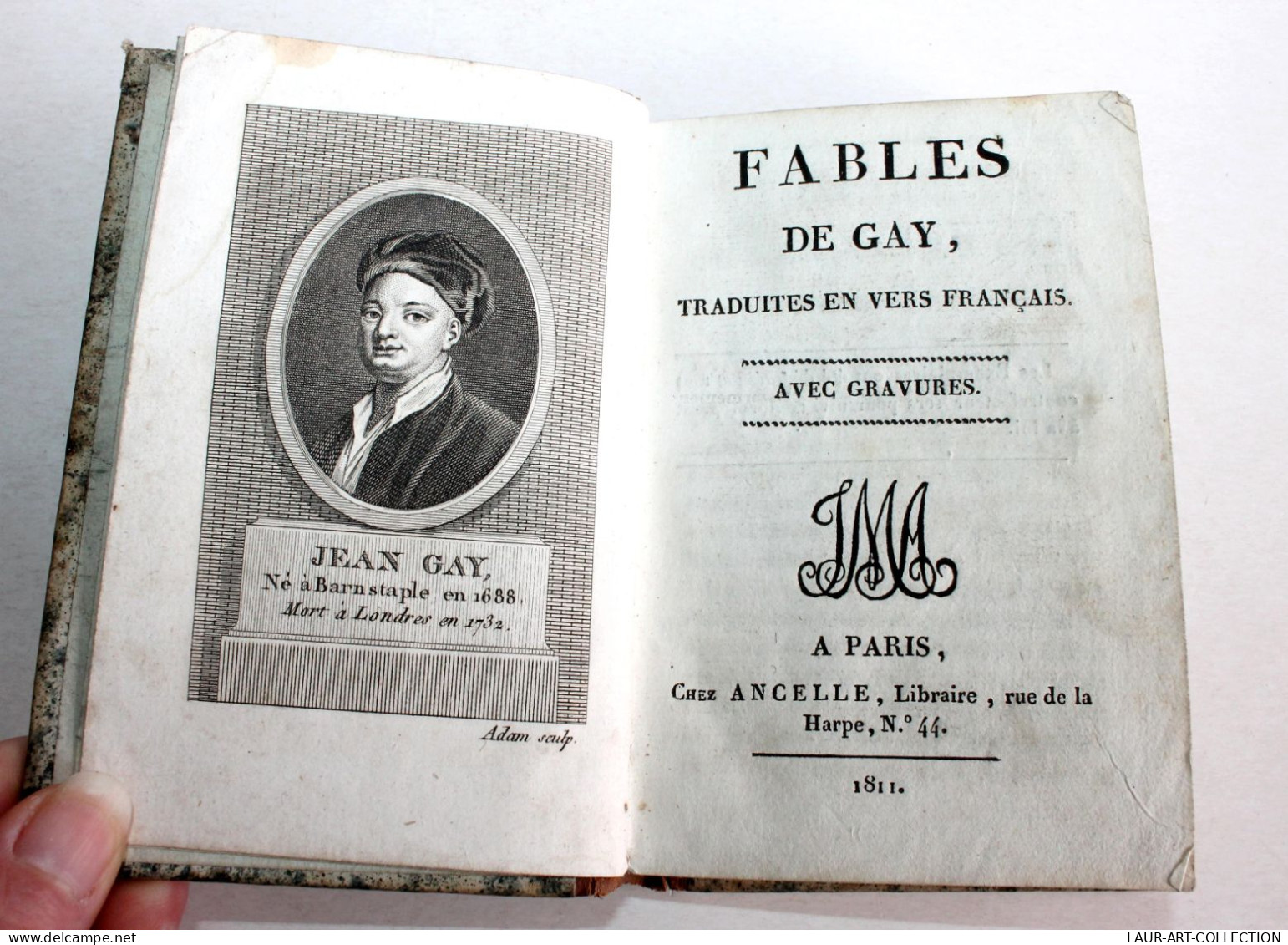 FABLES DE GAY, TRADUITES EN VERS FRANCAIS AVEC GRAVURES 1811 ANCELLE LIBRAIRE / ANCIEN LIVRE XIXe SIECLE (1803.131) - Autori Francesi