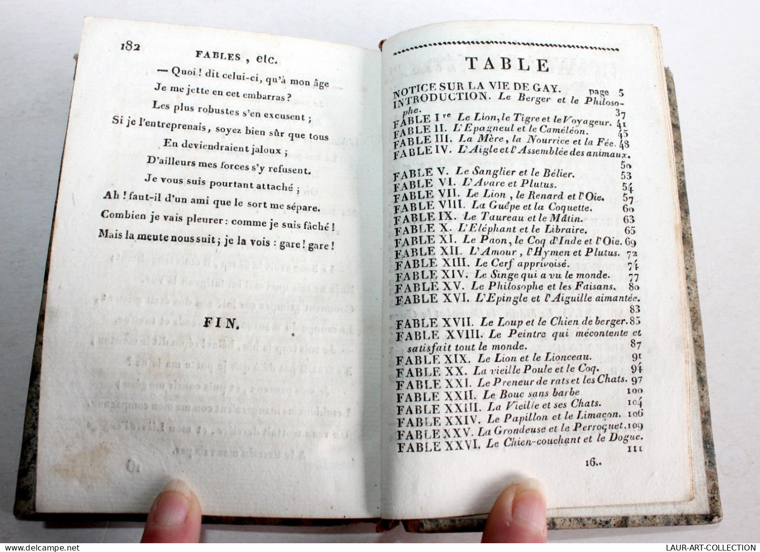 FABLES DE GAY, TRADUITES EN VERS FRANCAIS AVEC GRAVURES 1811 ANCELLE LIBRAIRE / ANCIEN LIVRE XIXe SIECLE (1803.131) - Autori Francesi