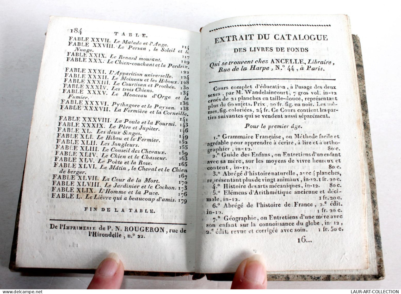 FABLES DE GAY, TRADUITES EN VERS FRANCAIS AVEC GRAVURES 1811 ANCELLE LIBRAIRE / ANCIEN LIVRE XIXe SIECLE (1803.131) - French Authors