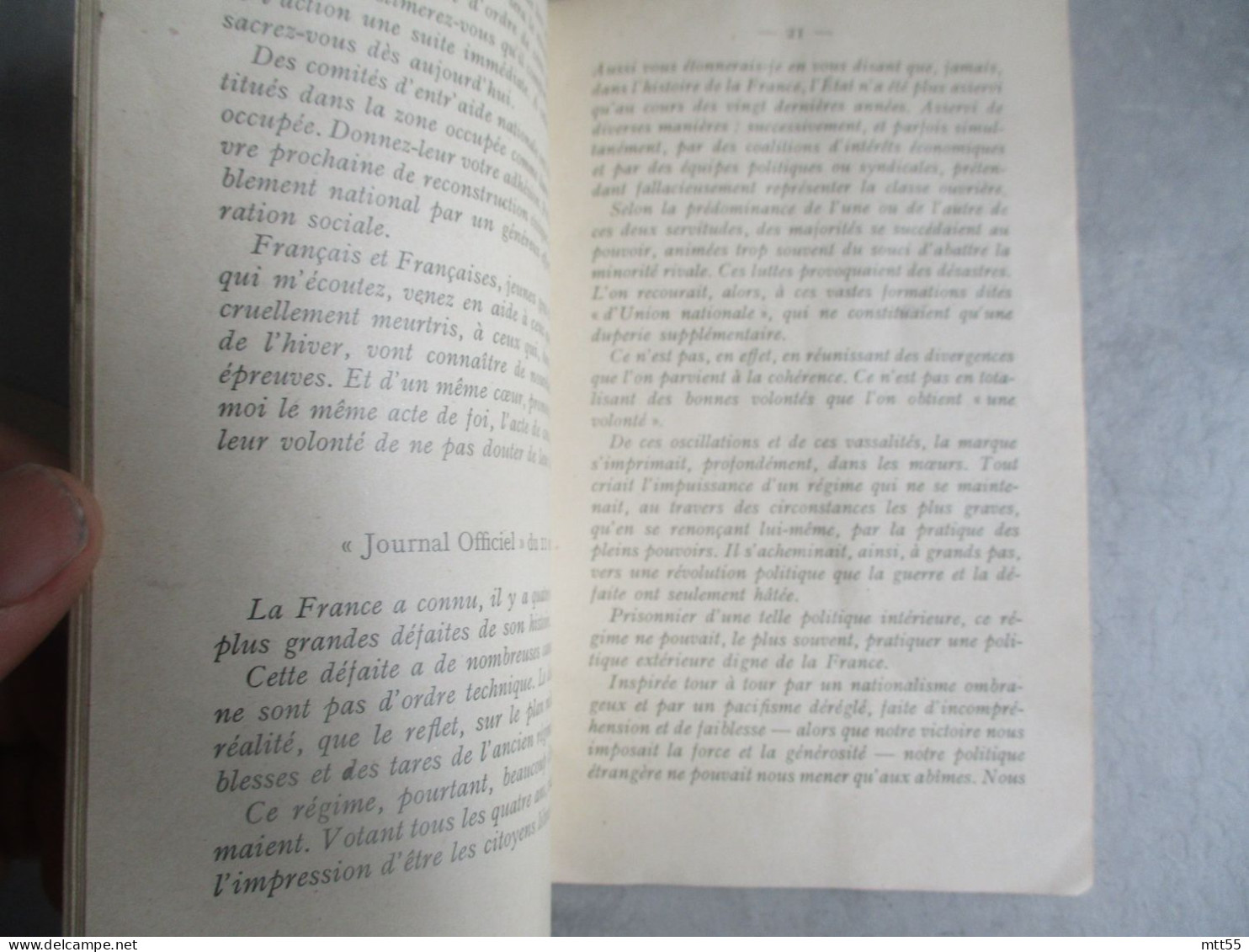 LIVRET MANIFESTES ET ALLOCUTIONS MARECHAL PETAIN PAR LIBRAIRIE JOSEPH HIBERT  JUIN 40 - 1939-45