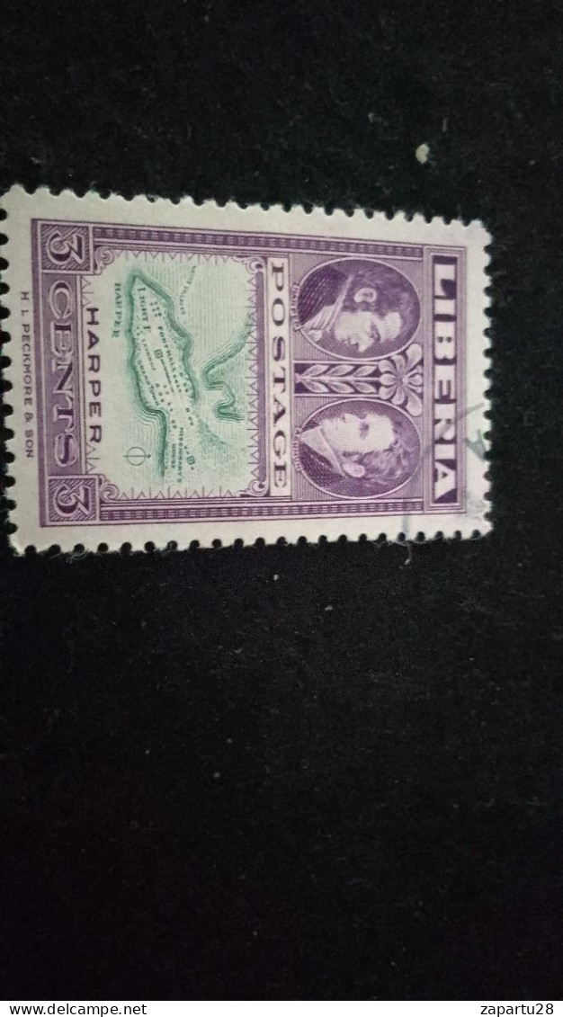 LİBERYA--1952   3  C      DAMGALI - Liberia