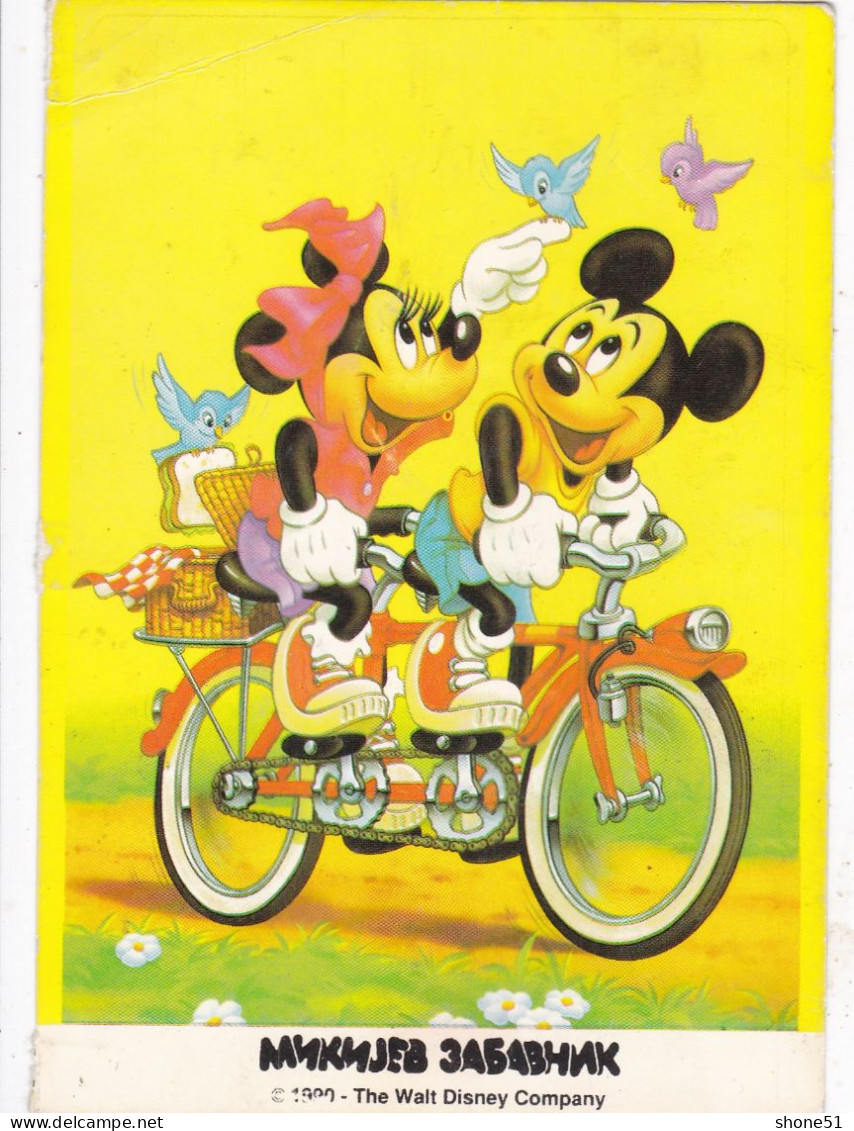 Walt Disney -   Mickey And Minnie On A Bike - Sonstige & Ohne Zuordnung