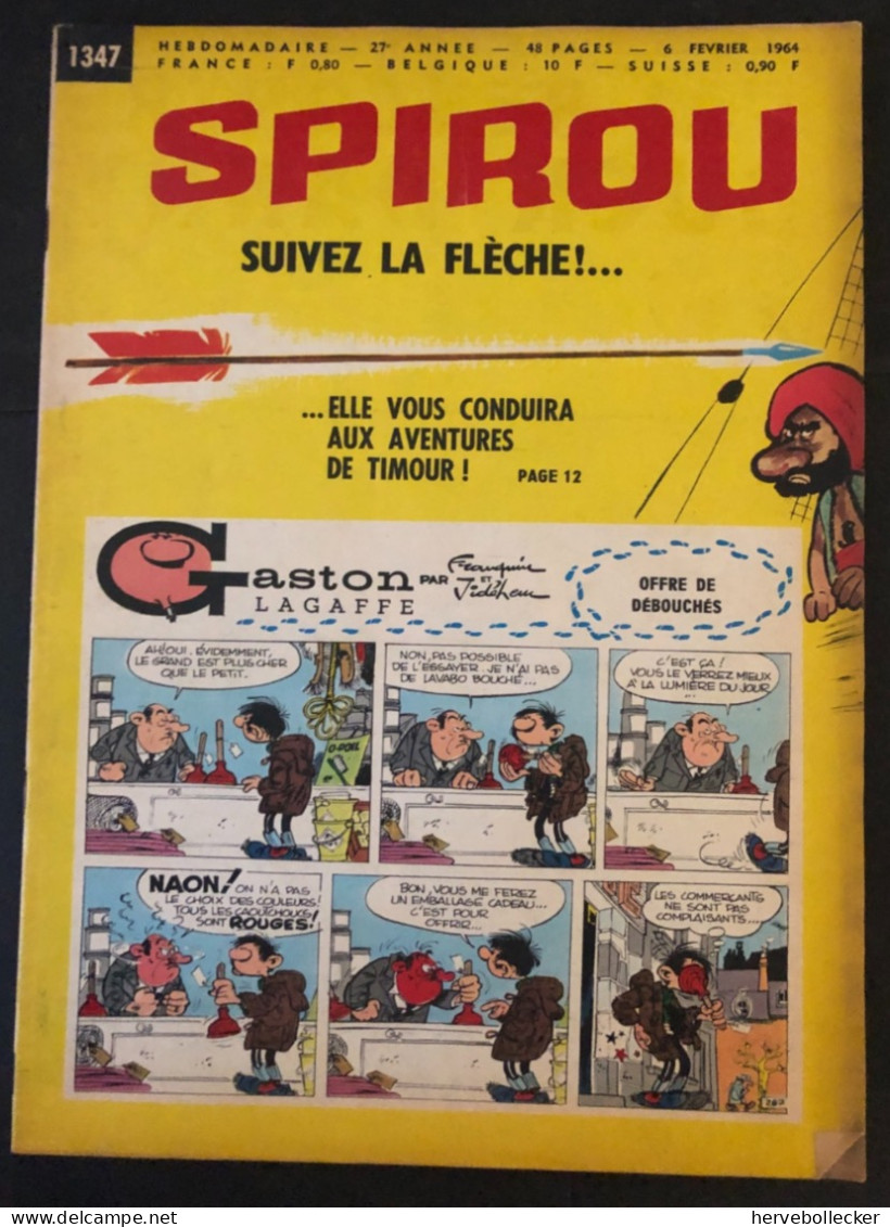 Spirou Hebdomadaire N° 1347 -1964 - Spirou Magazine