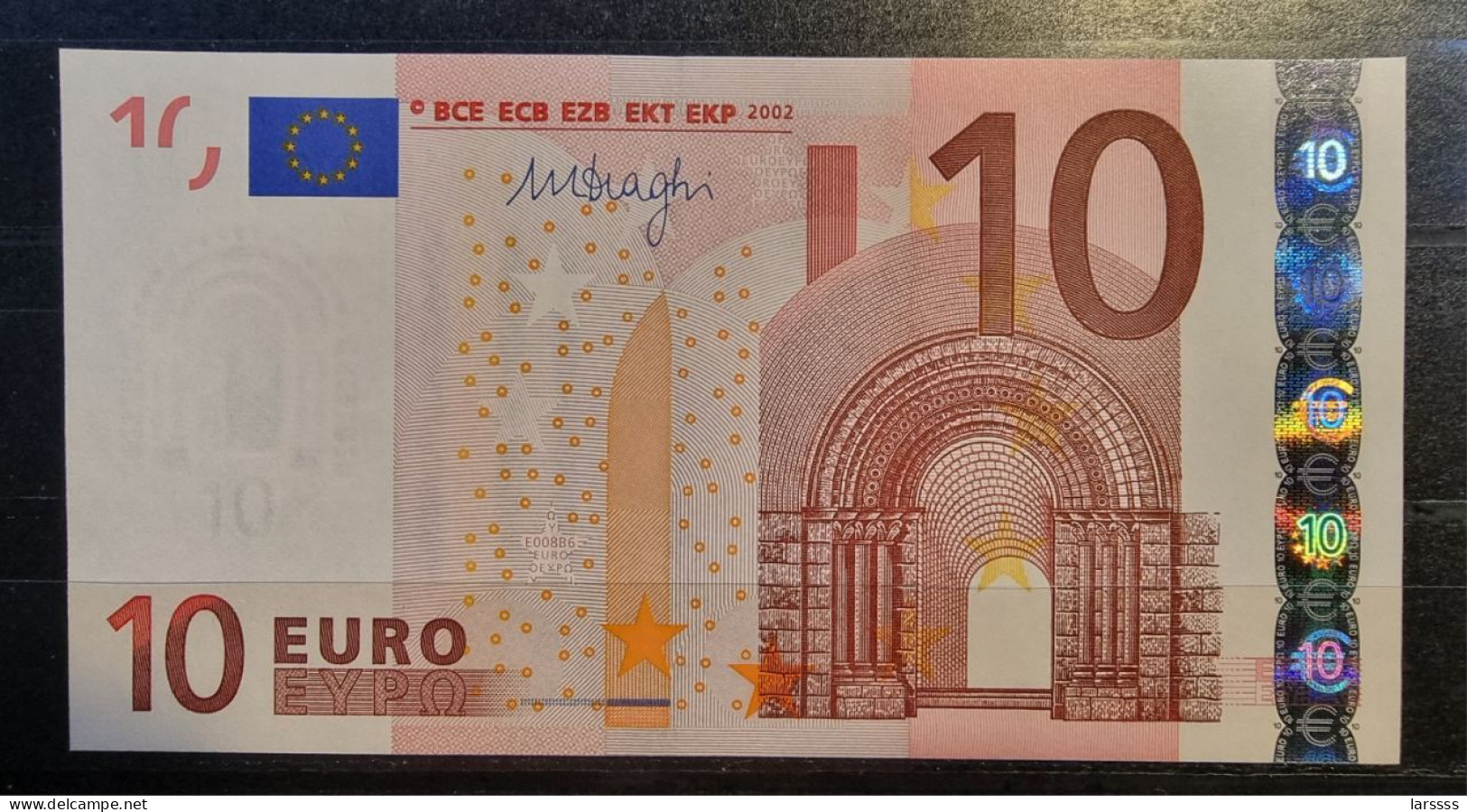 1 X 10€ Euro Draghi E008B6 X82051644116 - UNC - 10 Euro