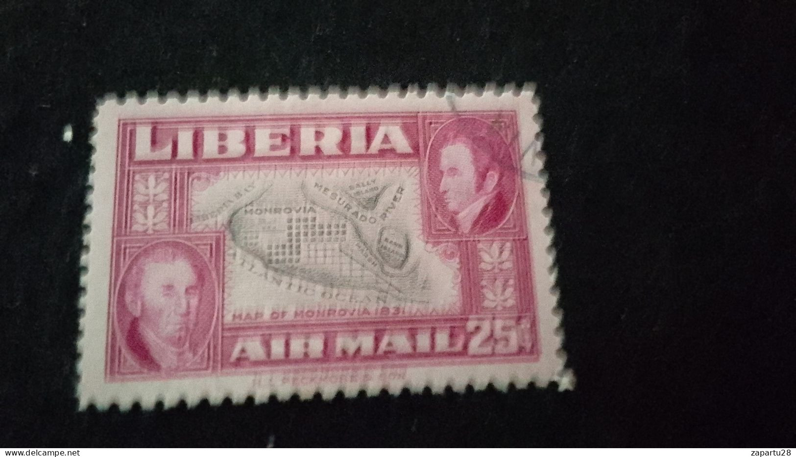 LİBERYA--1952   10  C      DAMGALI - Liberia