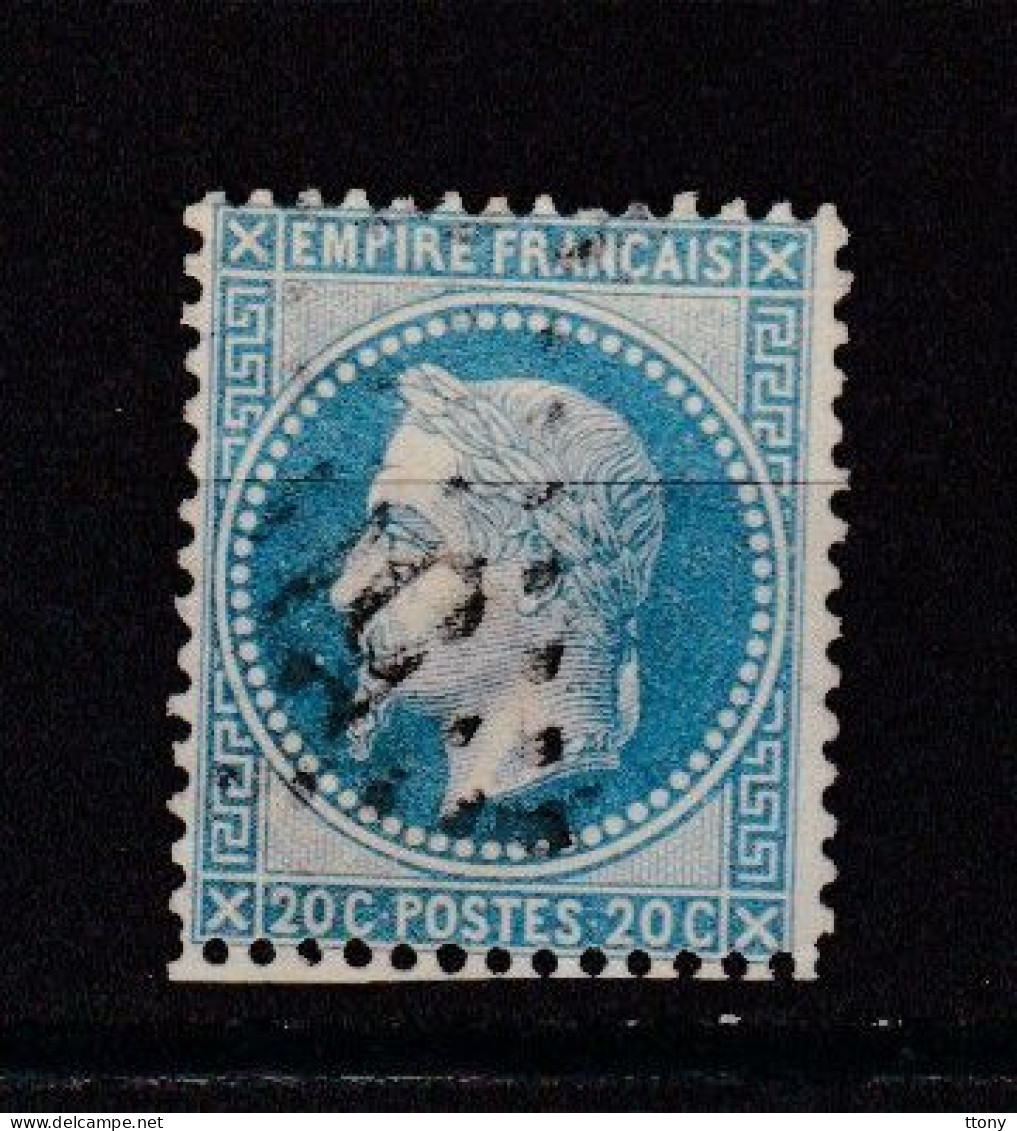 1 Timbre N° 29         Napoléon III   Lauré   Oblitéré    20 C  Bleu - 1863-1870 Napoléon III Lauré
