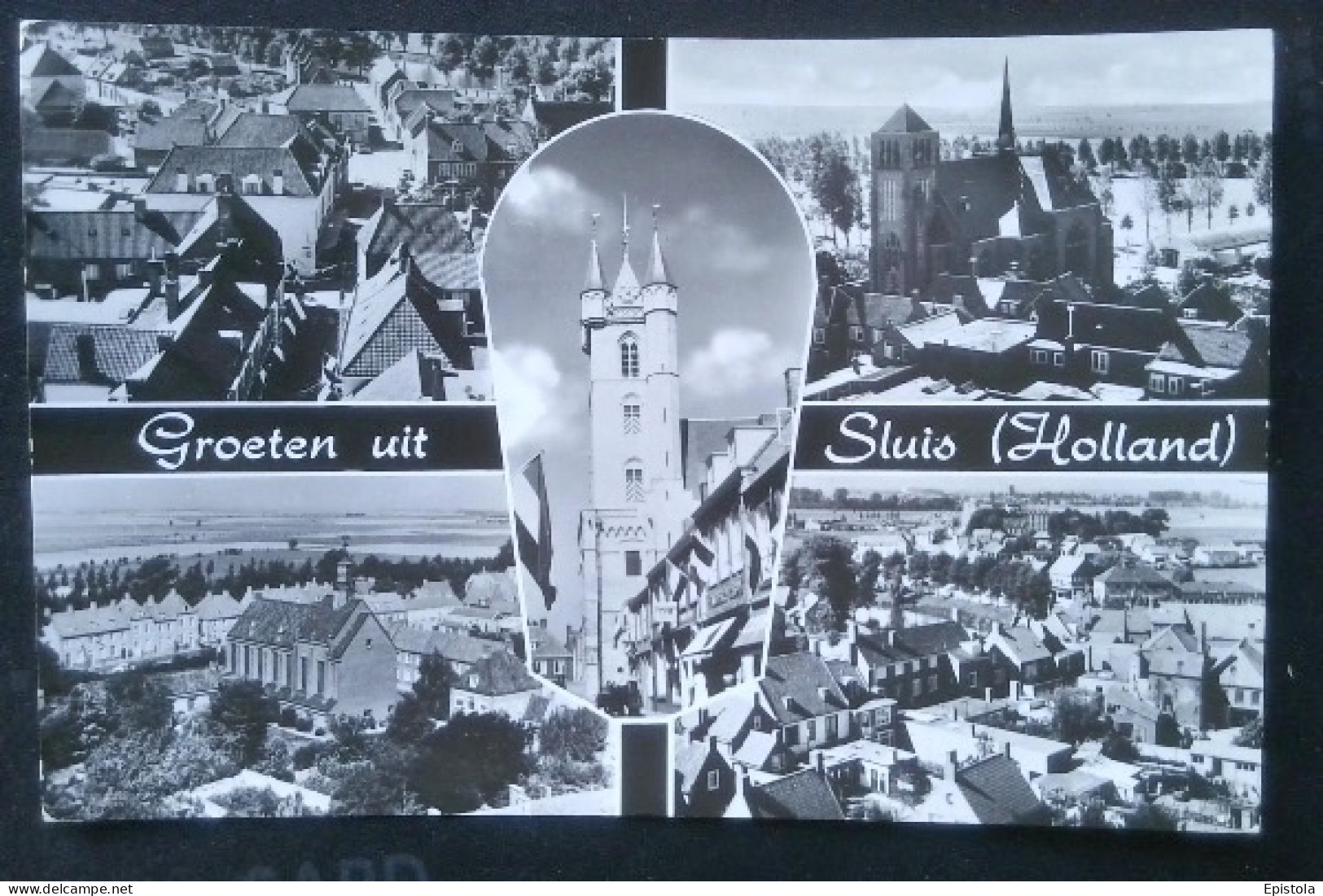 ►  Molen Moulin - Nederland 6c 1963 Sur Carte Cpsm  De Sluis (Holland) - Windmills