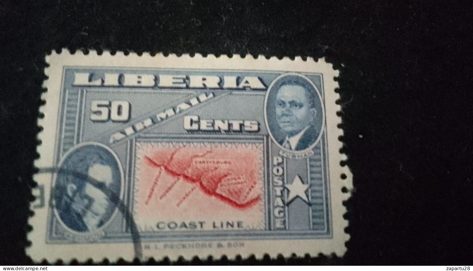 LİBERYA--1952   50  C      DAMGALI - Liberia