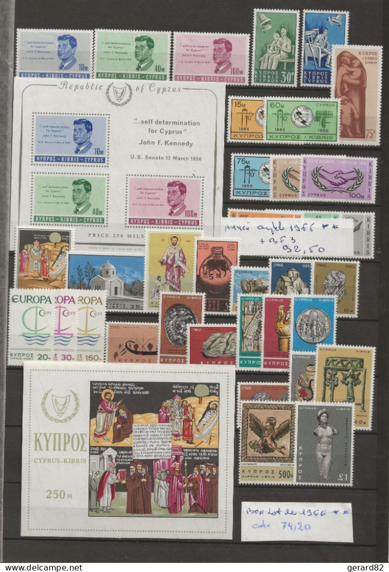 CHYPRE  TRES BONNE COLLECTION  N**  10 SCANS  GROSSE COTE  DEPART A MOINS DE 5% - Unused Stamps