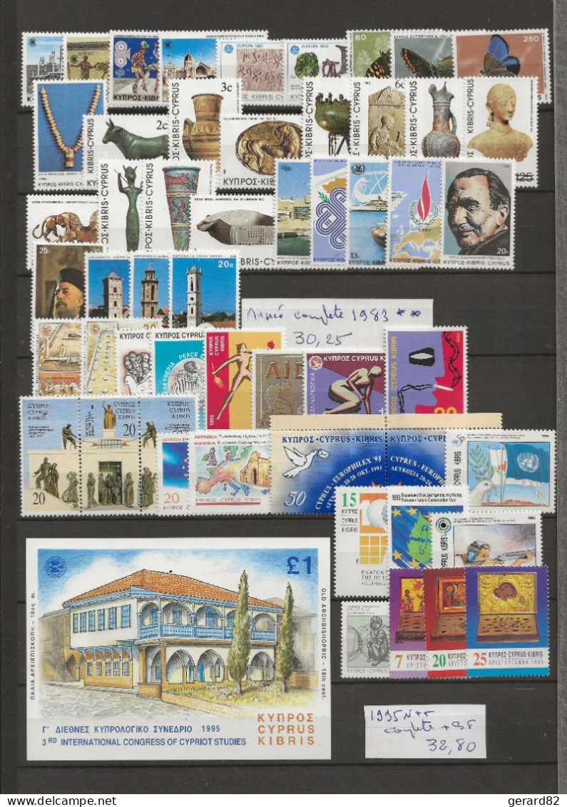 CHYPRE  TRES BONNE COLLECTION  N**  10 SCANS  GROSSE COTE  DEPART A MOINS DE 5% - Unused Stamps