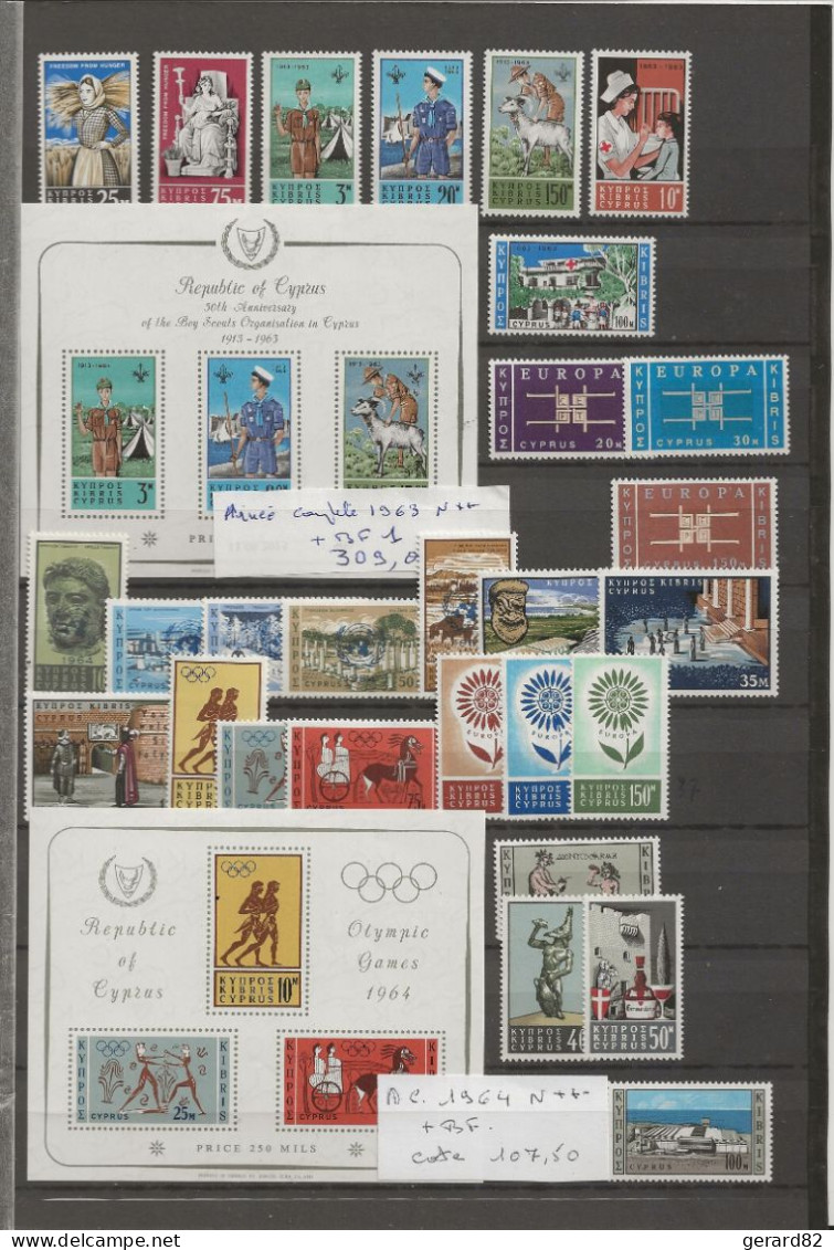 CHYPRE  TRES BONNE COLLECTION  N**  10 SCANS  GROSSE COTE  DEPART A MOINS DE 5% - Unused Stamps