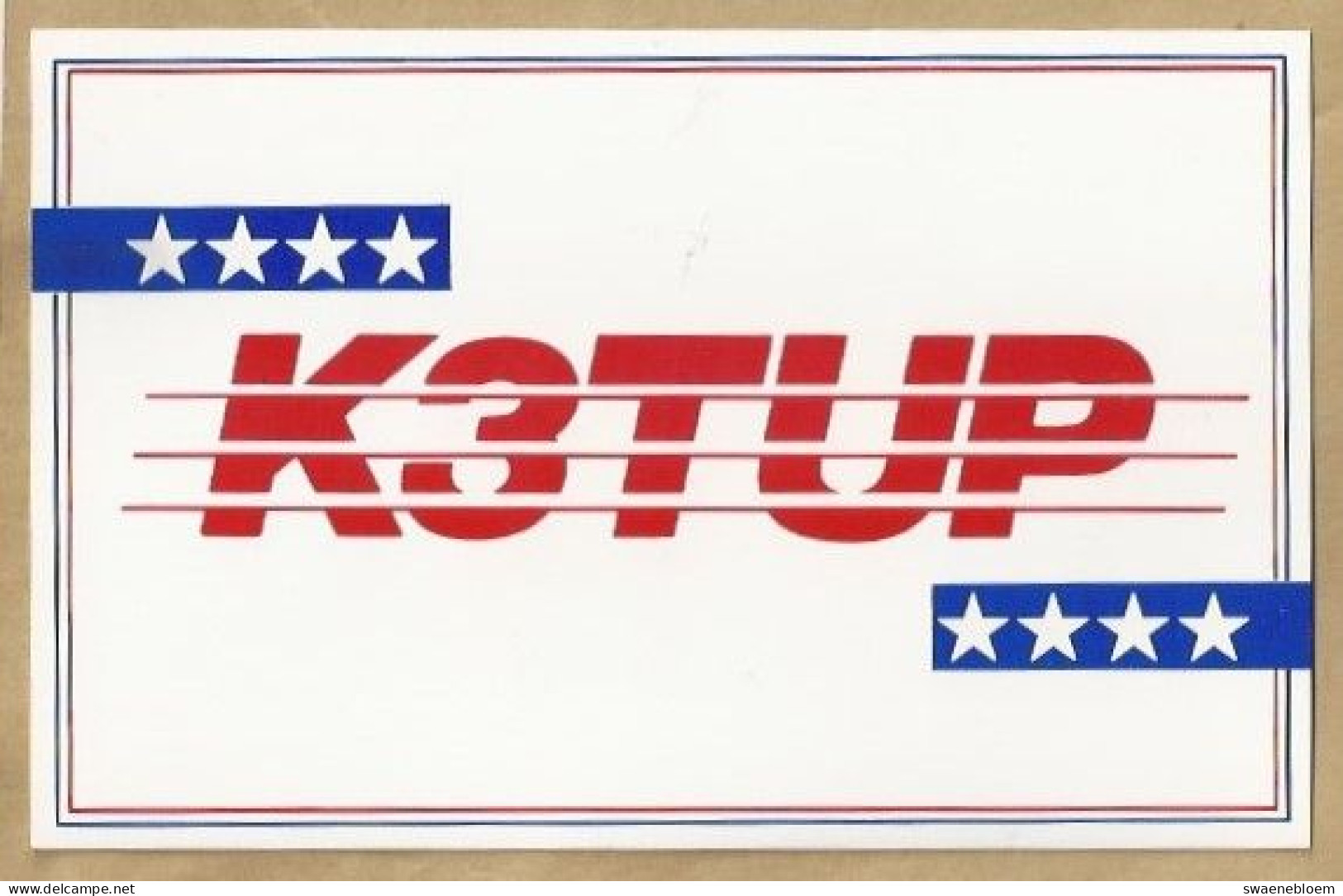 US.- QSL KAART. CARD. K3TUP. JOHN KANZIUS, GIRARD, PENNSYLVANIA. U.S.A.. To RADIO STATION: PA3ELU - Amateurfunk