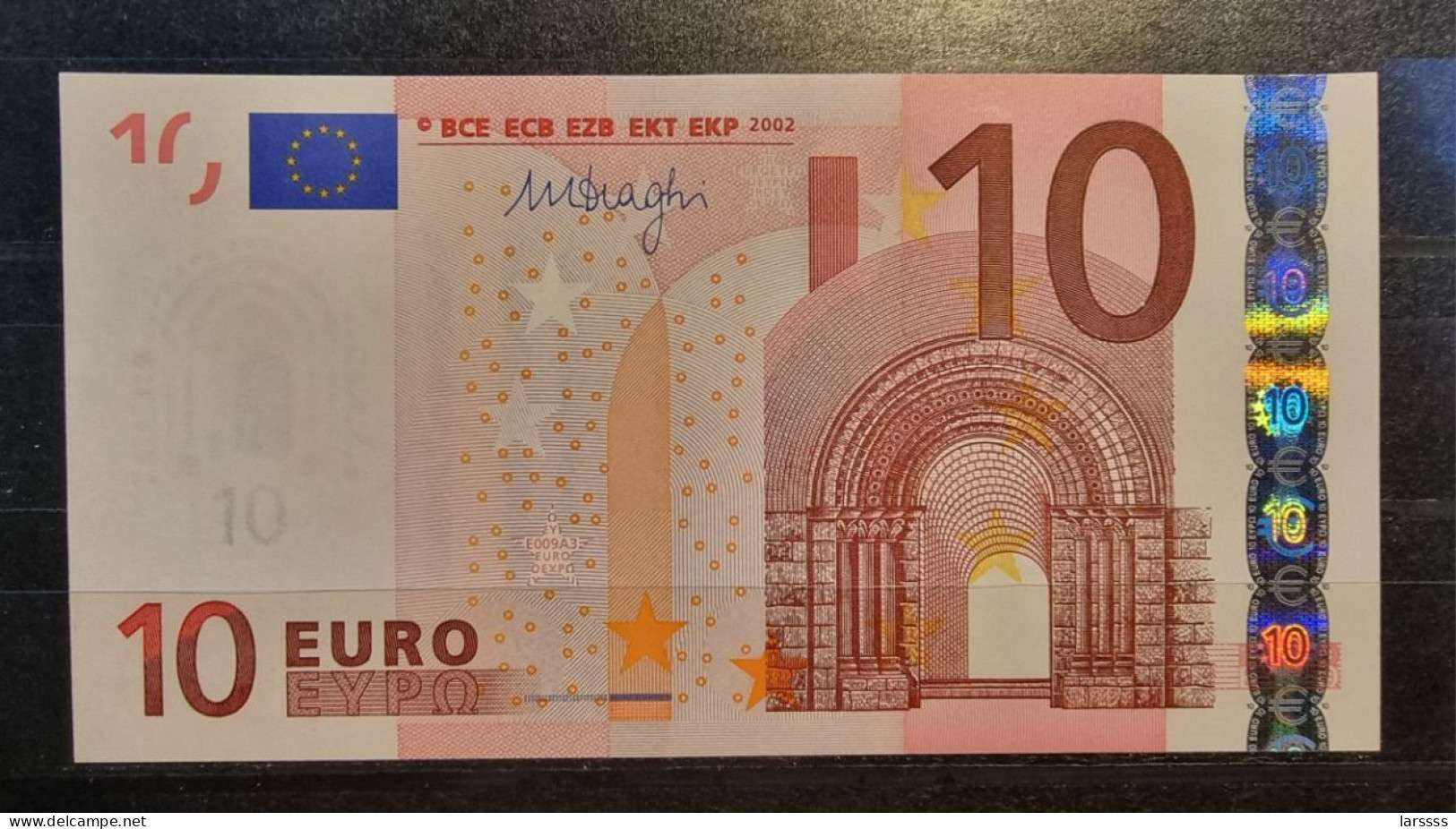 1 X 10€ Euro Draghi E009A3 X82282777778 - UNC RARE Number - 10 Euro