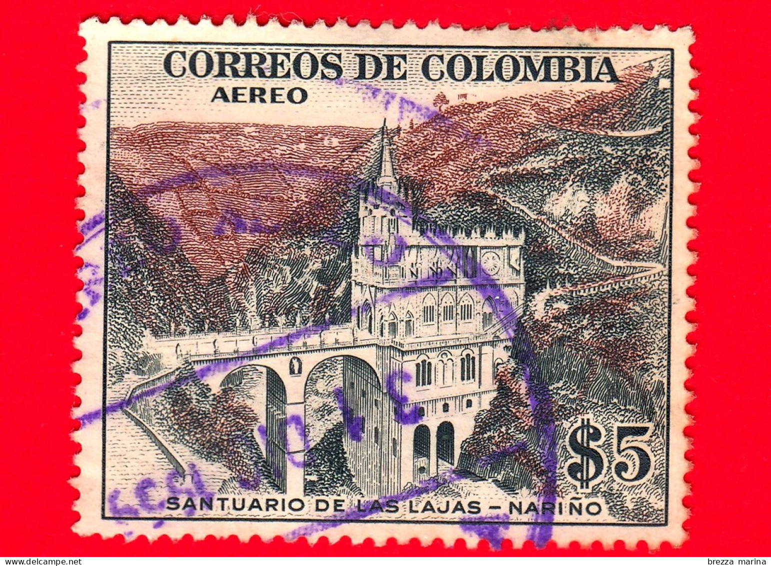 COLOMBIA - Usato - 1954 - Santuario Di Las Lajas, Nariño - 5 - Colombia