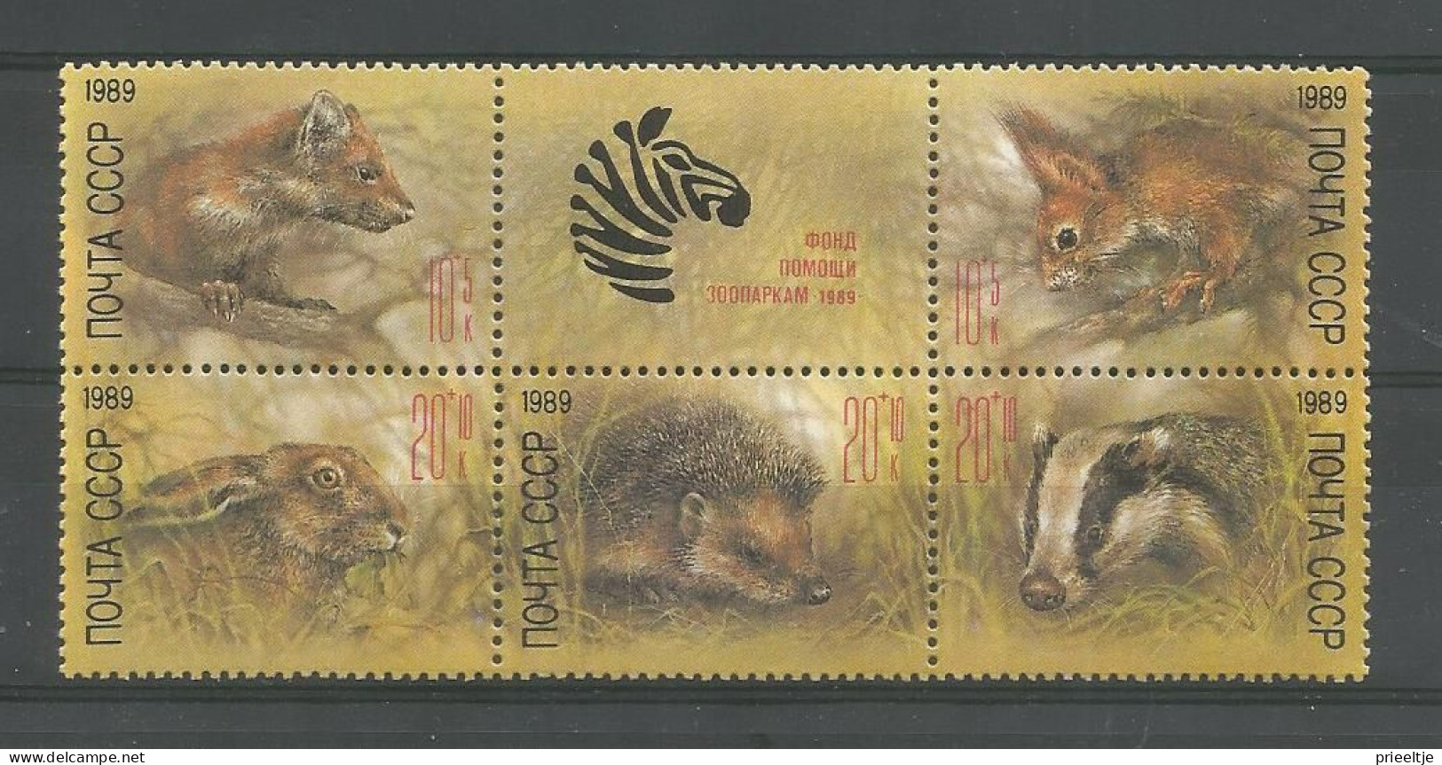 Russia 1989 Fauna 6-block Y.T. 5614/5618 ** - Neufs