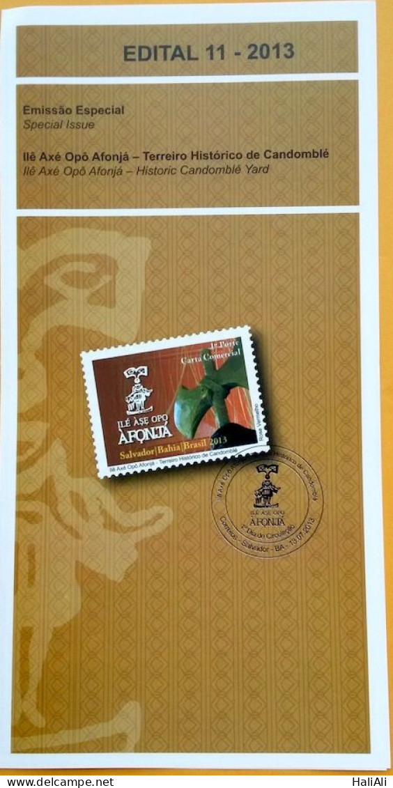 Brochure Brazil Edital 2013 11 Candomble Religion Africa Without Stamp - Brieven En Documenten