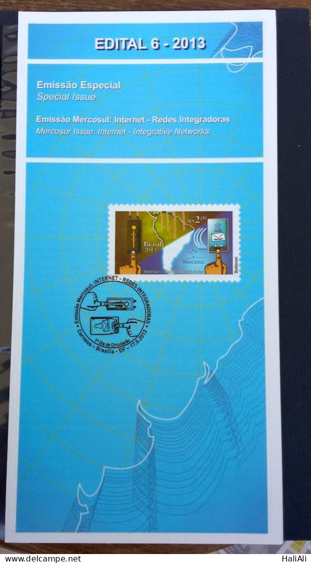 Brochure Brazil Edital 2013 06 Integrated Networks Internet Technology Without Stamp - Covers & Documents