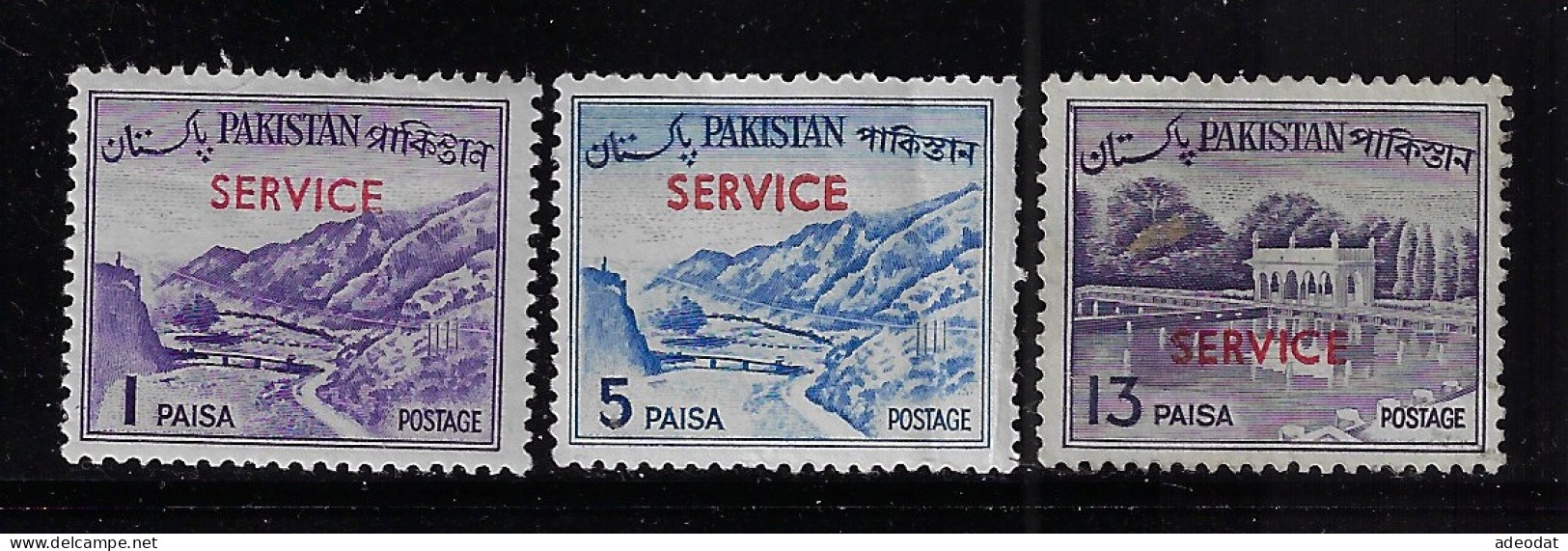 PAKISTAN  1961  SERVICE  SCOTT # O76,O79,O82  MNH. CV $0.60 - Pakistán