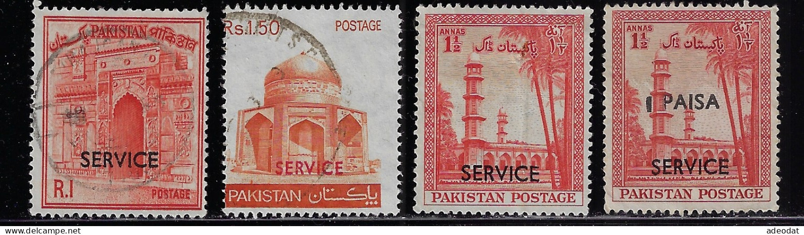 PAKISTAN  1961  SERVICE  SCOTT # O76,O79,O82  MNH. CV $0.80 - Pakistán