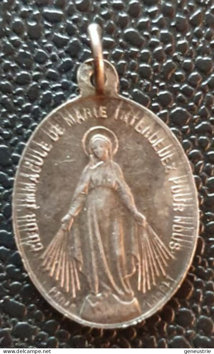 Pendentif Médaille Religieuse Argent 800 Fin XIXe "Christ Rédempteur / Sainte Marie" Silver Medal - Religión & Esoterismo