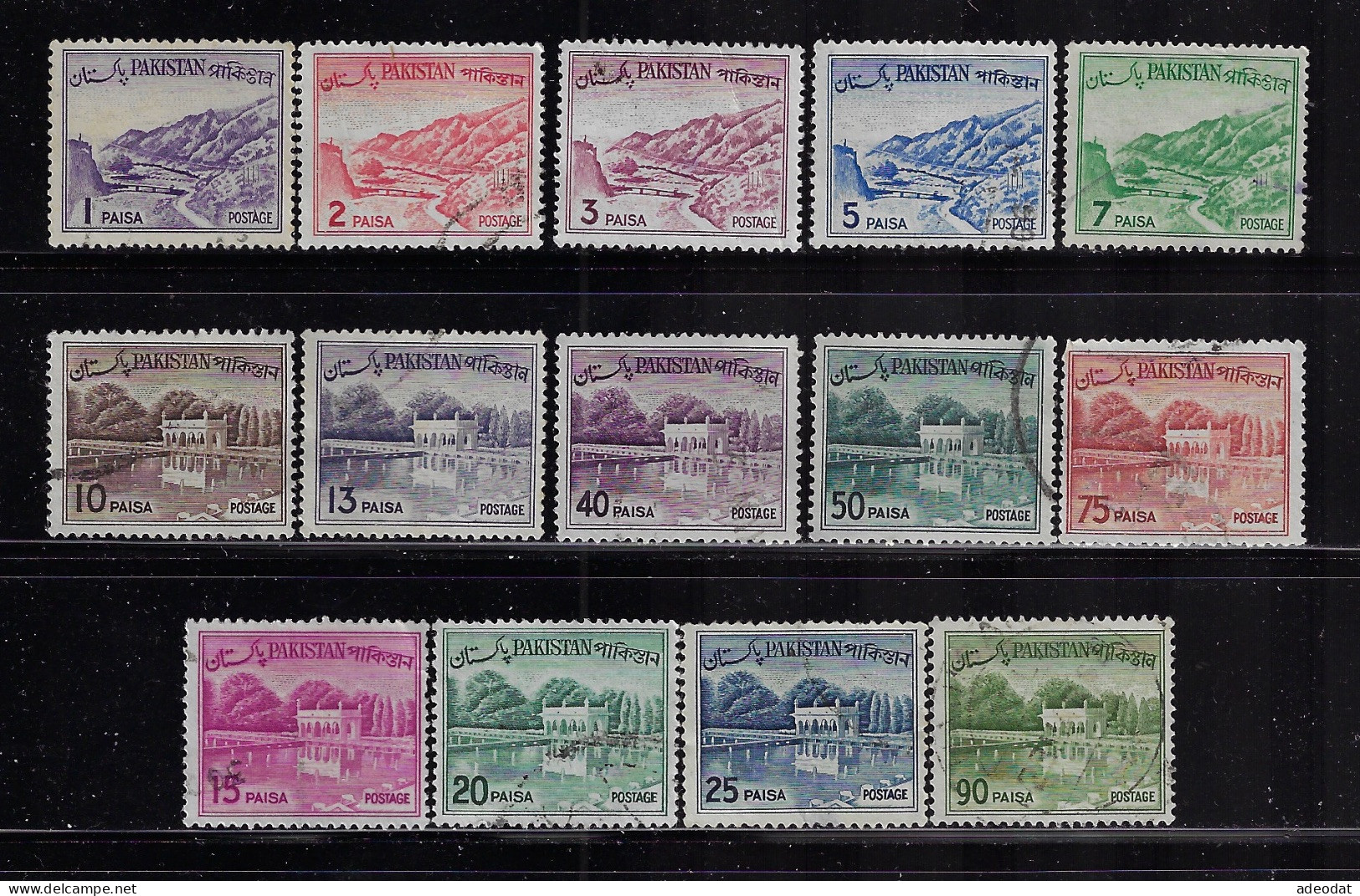 PAKISTAN  1961-63  SCOTT # 129...140 USED  CV $3.80 - Pakistán