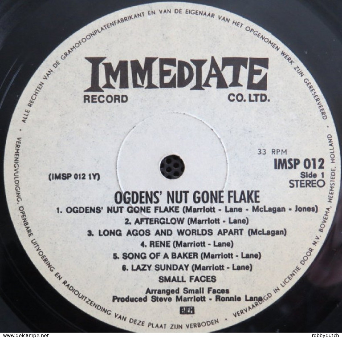 * LP *  SMALL FACES - OGDENS' NUT GONE FLAKE (Holland 1968 EX-!! Rare!!) - Rock