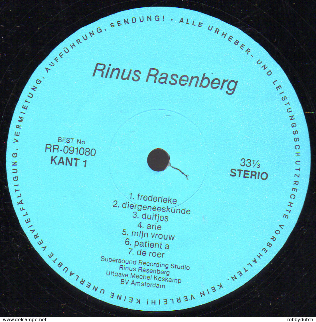 * LP *  RINUS RASENBERG - GRAZEN LANGS DE WEG (Holland 1980 NM!!) - Autres - Musique Néerlandaise