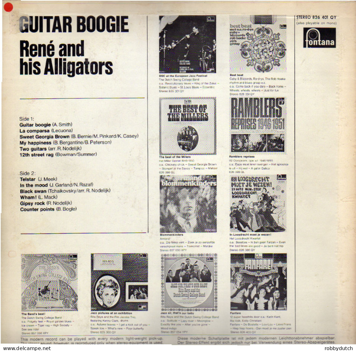 * LP *  RENÉ AND HIS ALLIGATORS - GUITAR BOOGIE (Holland 1967) - Rock