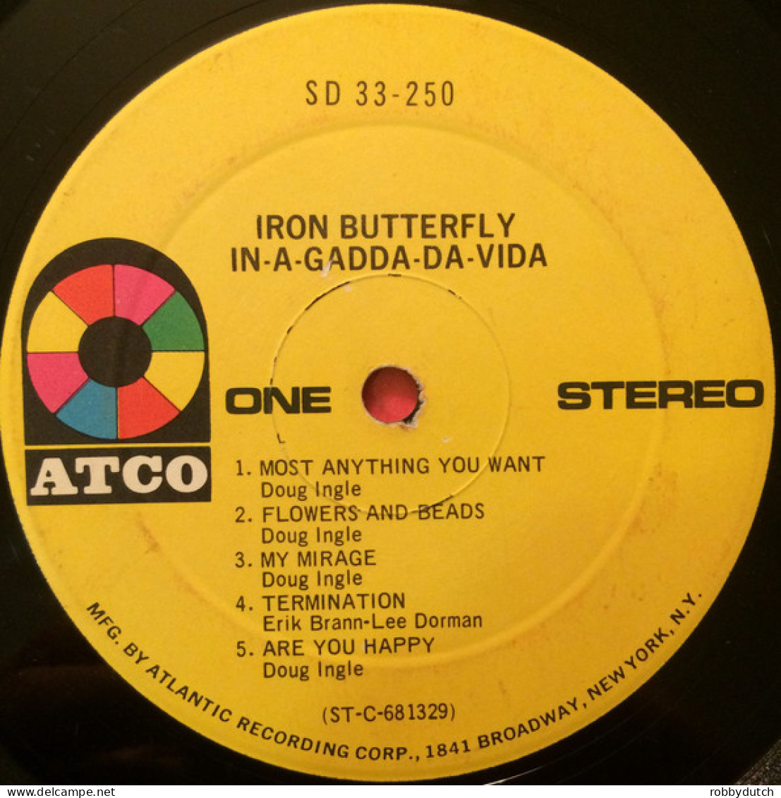 * LP *  IRON BUTTERFLY - IN-A-GADDA-DA-VIDA (USA 1968 EX-) - Rock