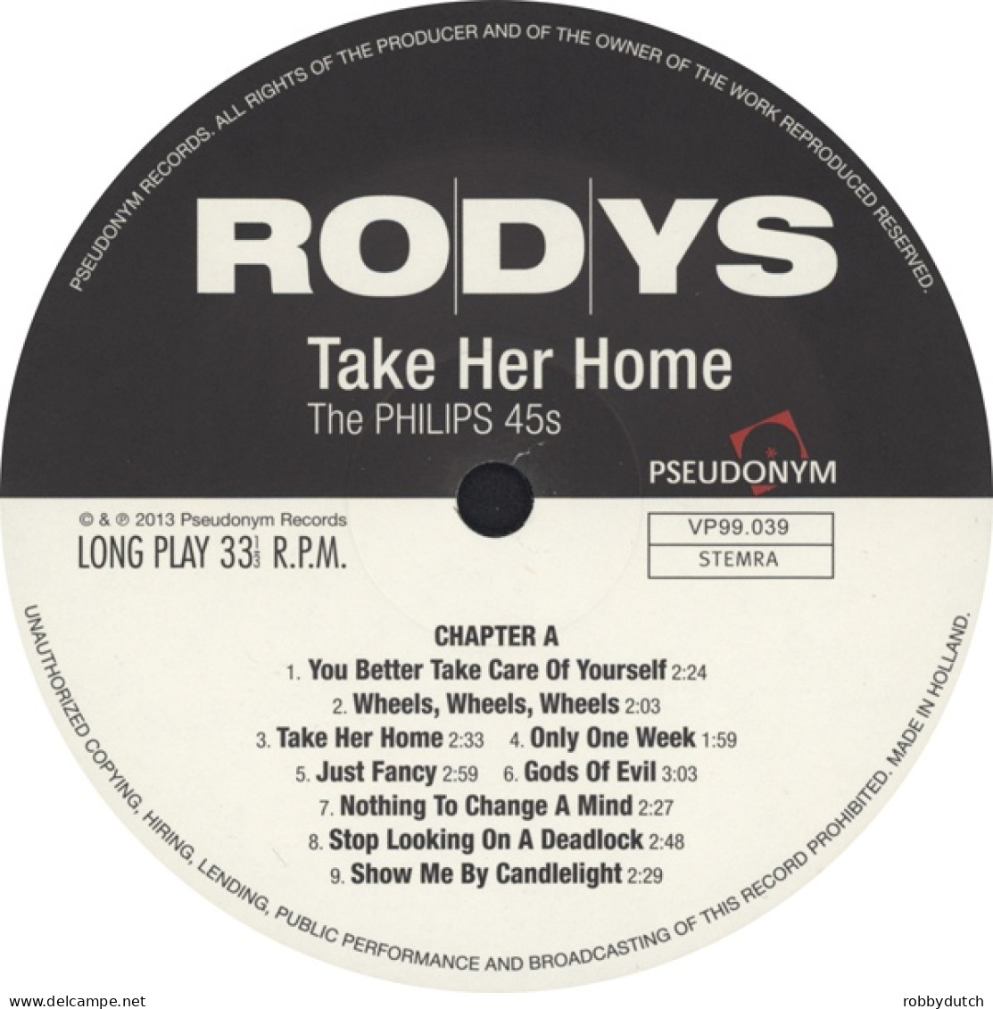 * 2LP *  RO-D-YS - TAKE HER HOME (The Philips 45s) (Holland 2013 NM) - Rock