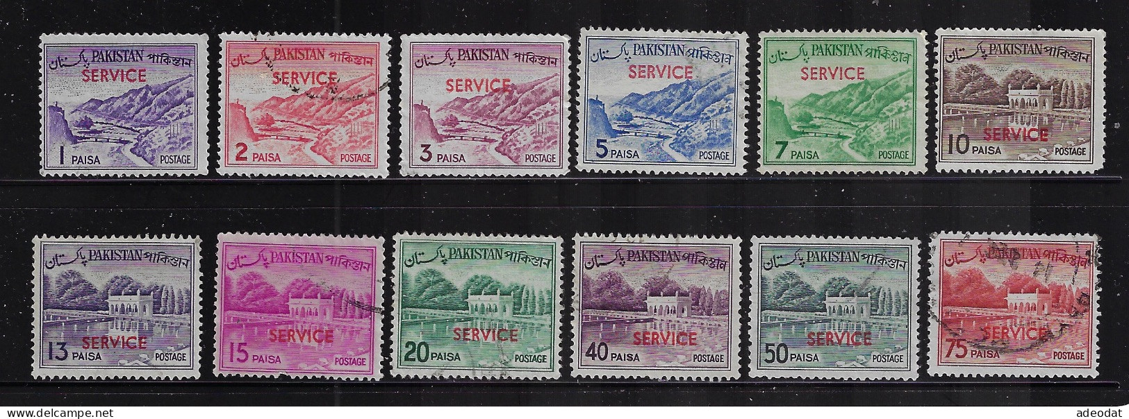 PAKISTAN  1961-78  SERVICE SCOTT #O76-087  USED  CV $2.40 - Pakistan