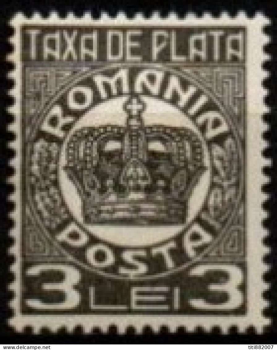 ROUMANIE    -   Taxe  -    1932  . Y&T  N° 93 * - Strafport