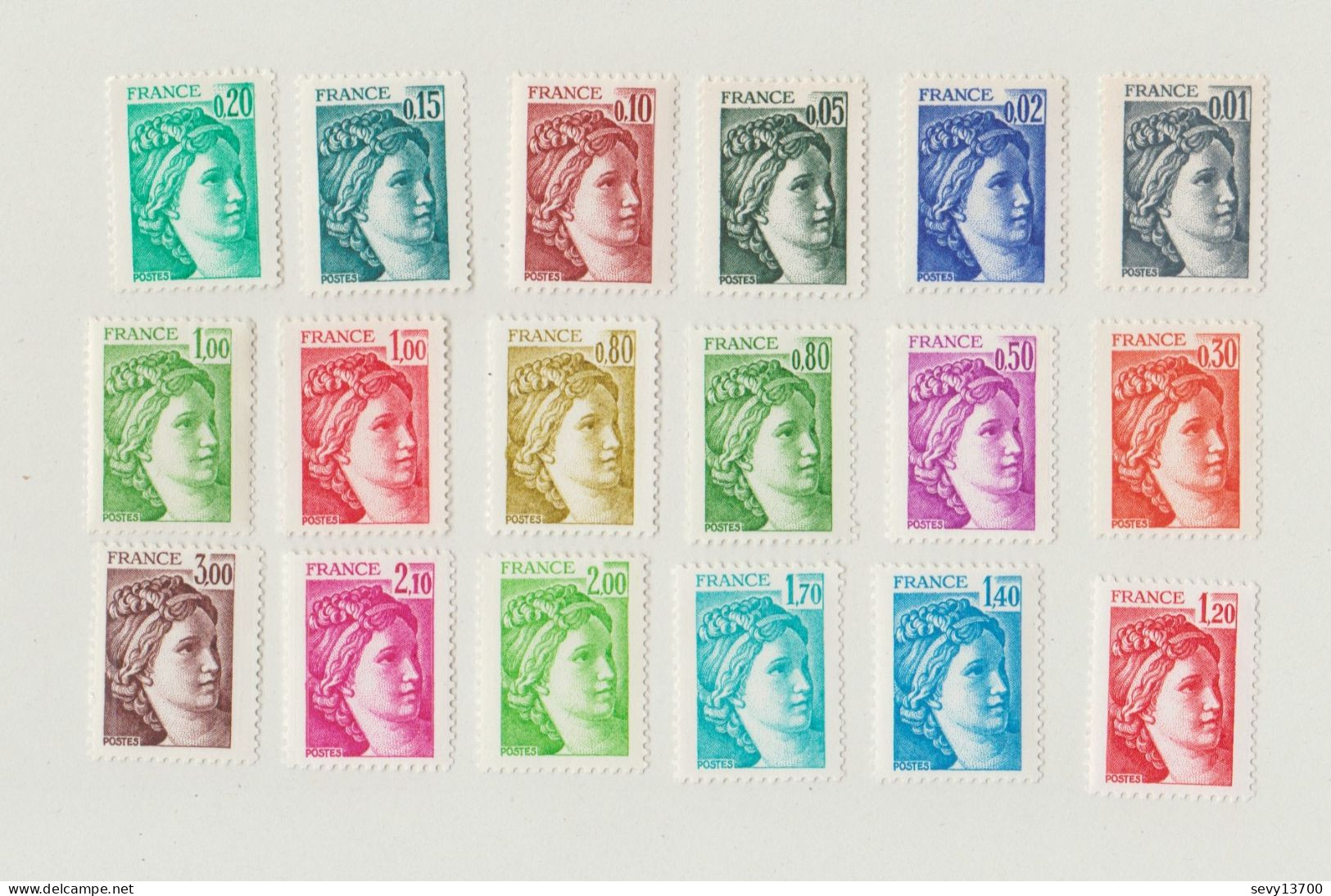 France 35 Timbres Neufs Sabine De Gandon Année 1978 1979 1980 1981 - 1977-1981 Sabine Of Gandon