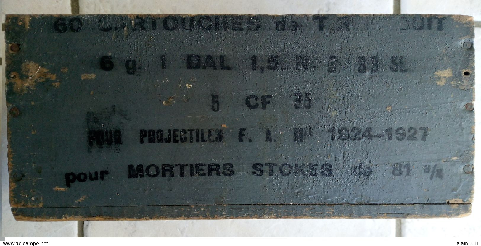 Caissette (vide) De 60 Cartouches Pour Mortier Stokes 81 Mm - 1939-45