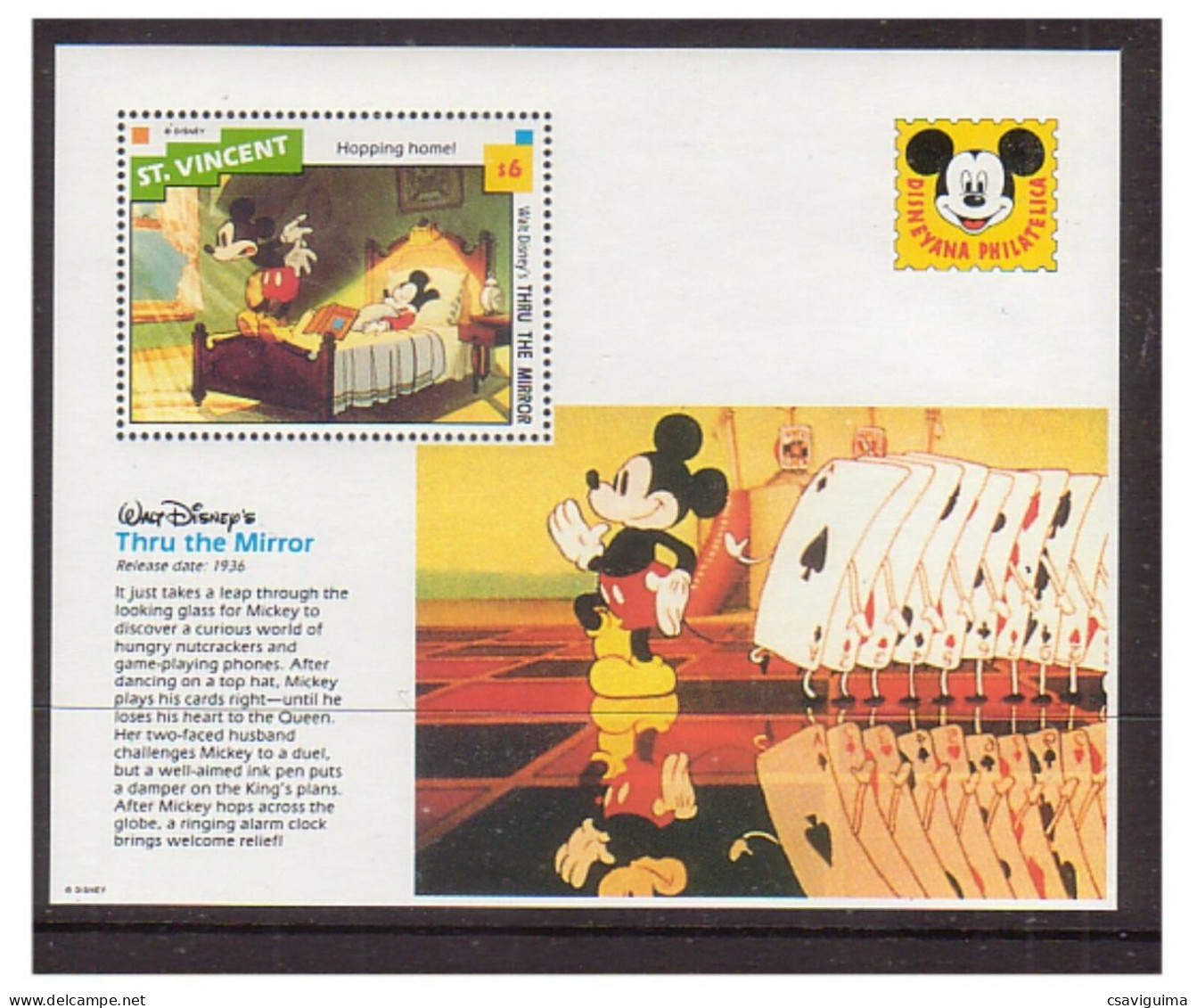 St Vincent - 1993 - Disney: Thru The Mirror - Yv Bf 211 - Disney