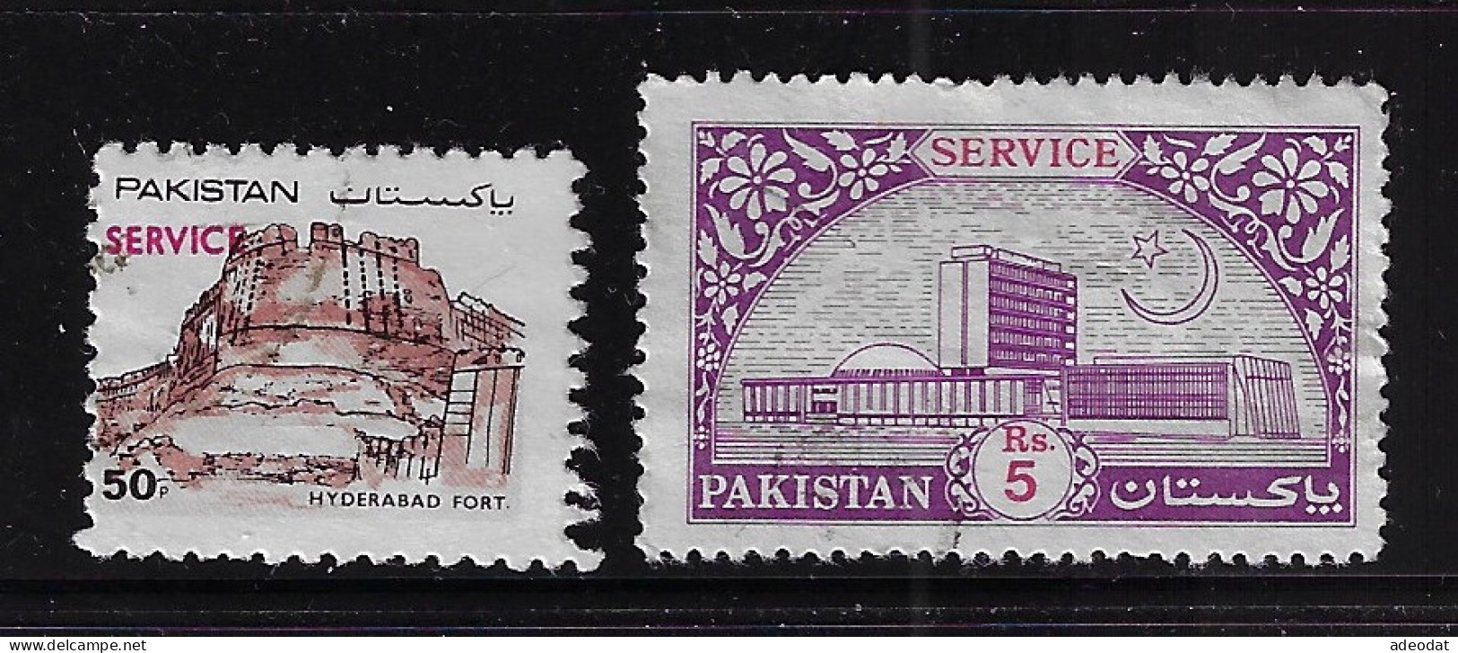 PAKISTAN  1984  SERVICE SCOTT #O121,0129  USED  CV $0.40 - Pakistán