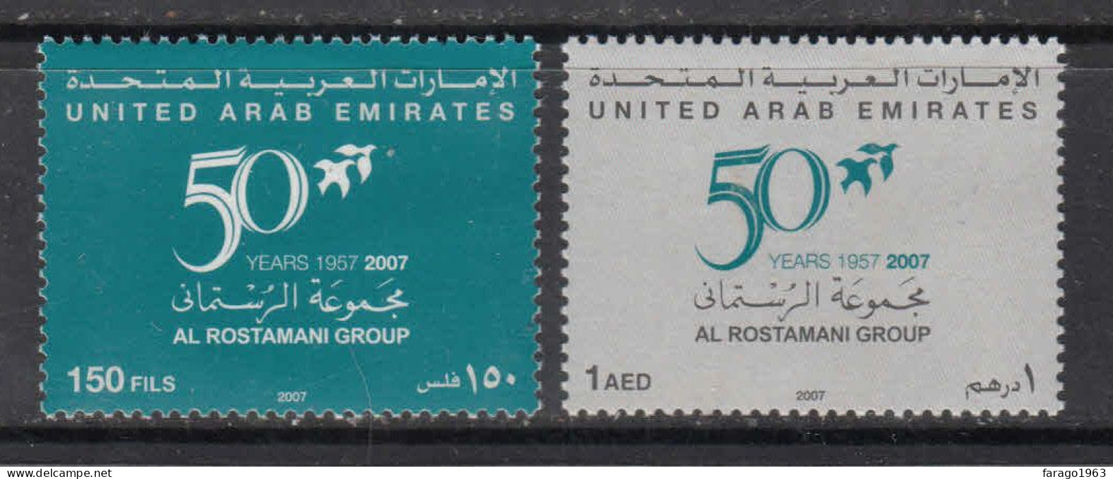 2007 United Arab Emirates Al Rostamani Group Complete Set Of 2 MNH - Ver. Arab. Emirate