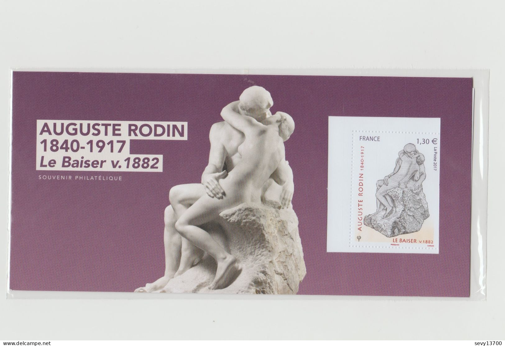 France 2017 - Bloc Souvenir N° 137 Auguste Renoir Le Baiser - Souvenir Blocks