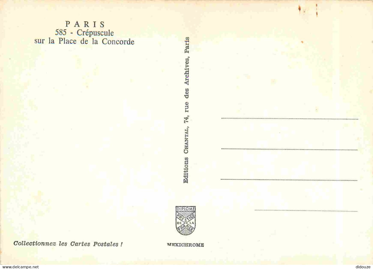 75 - Paris - Place De La Concorde - Automobiles - Lampadaires - Carte Dentelée - CPSM Grand Format - Voir Scans Recto-Ve - Places, Squares
