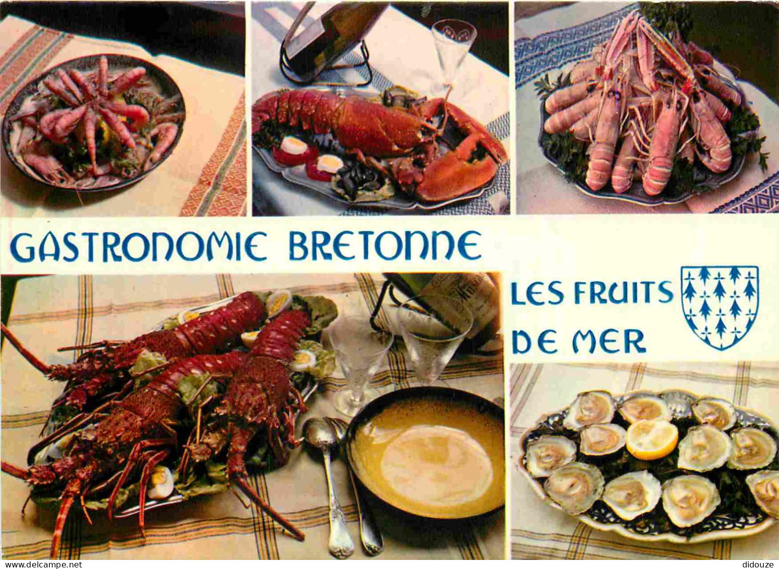 Recettes De Cuisine - Fruits De Mer - Multivues - Bretagne - Gastronomie - CPM - Voir Scans Recto-Verso - Recipes (cooking)