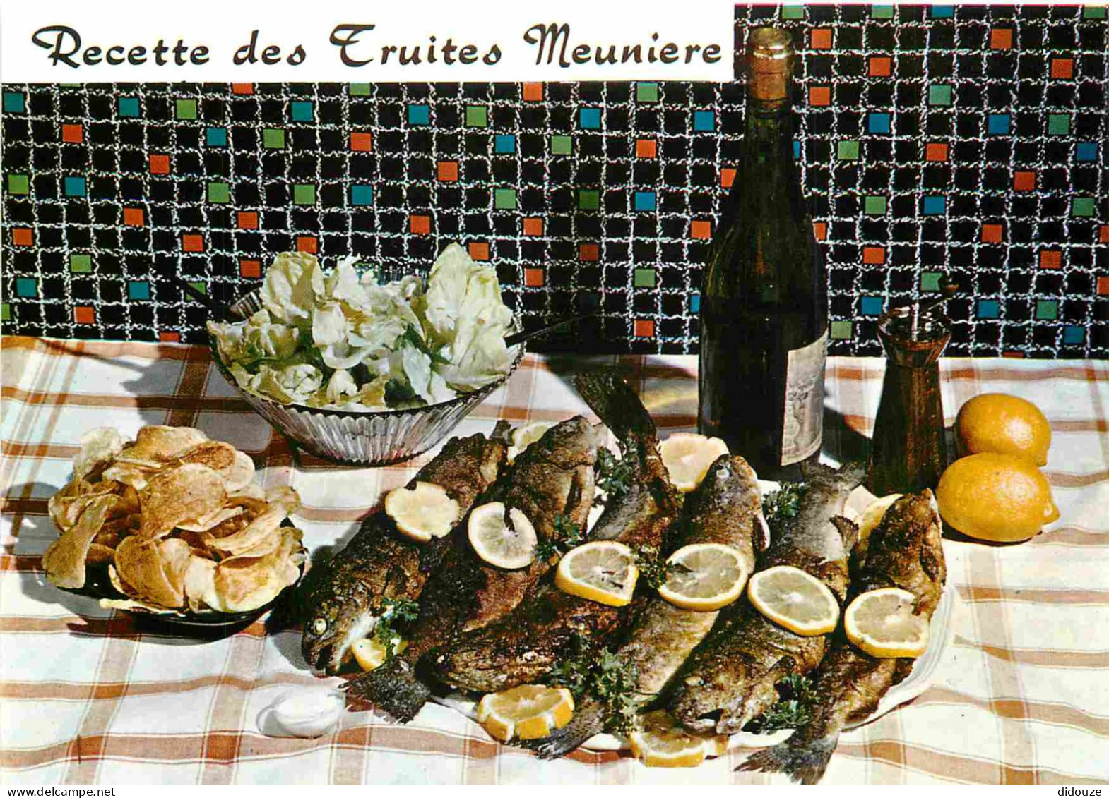 Recettes De Cuisine - Truites Meunière - Gastronomie - CPM - Carte Neuve - Voir Scans Recto-Verso - Ricette Di Cucina